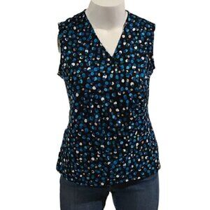 [George] Spotted V-neck Top - Size L 12-14